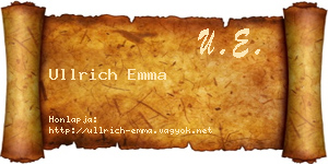 Ullrich Emma névjegykártya